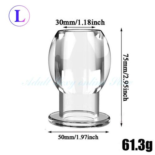 Dilatateur De Peep Transparent Pour Adultes, Plug Anal Creux, Arrière-Cour, Perle De Traction, Liquide Étanche, Jouet Sexuel Pour Adultes