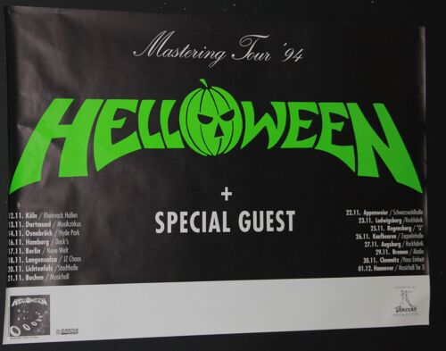 Helloween - Helloween - Master Rings 1994 Original Concert Tour Dates Poster - Affiche / Poster Envoi En Tube - 59x84cm