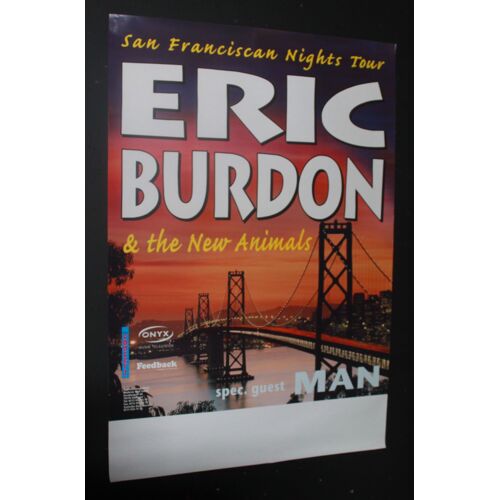 Eric Burden - & New Animals &  Man  Germany Tour - Affiche / Poster Envoi En Tube - 59x84cm