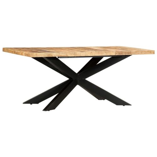 Vidaxl Table À Dîner 180x90x76 Cm Bois De Manguier Brut Solide
