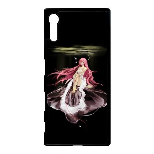 Coque Xperia Xz - Manga Fille Cheveux Rose - Noir