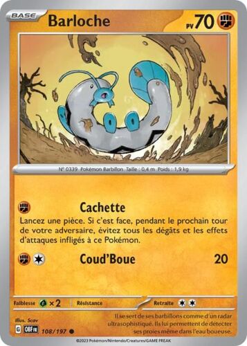 Carte Pokémon - Barloche - 108/197 - Ev3 Flammes Obsidiennes