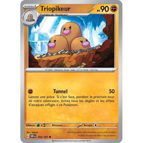 Carte Pokémon - Triopikeur - 104/197 - Ev3 Flammes Obsidiennes
