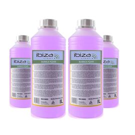 4 bidons de 1 Litre de liquide IBIZA LIGHT pour machine à bulles anti-traces Non toxique