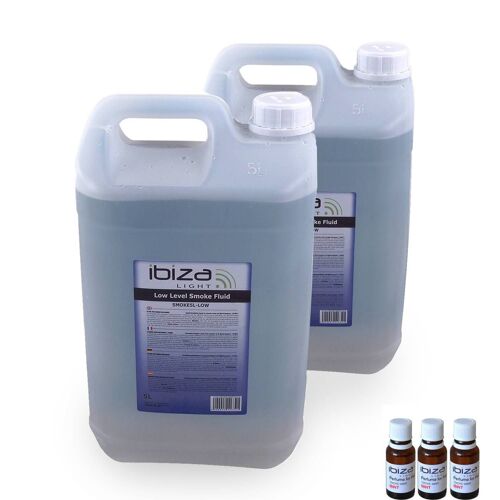 10L de liquide SMOKE 10L LOW GROSSE FUMEE EPAISSE pour machine à fumée 3 PARFUMS TROPICO/MENTHE/FRUITS ROUGES
