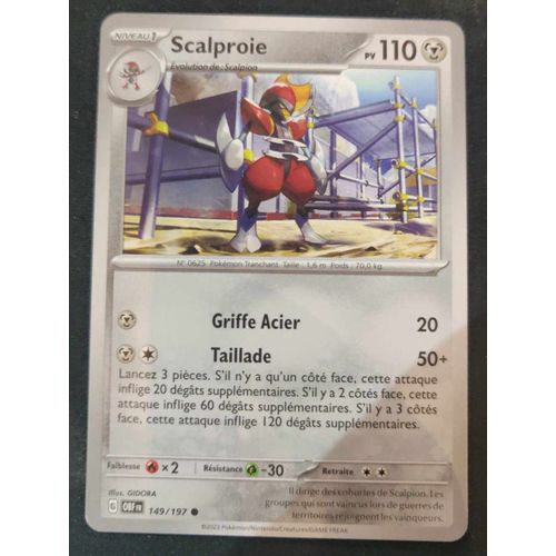 Pokémon Scalproie 149 / 197 Ev3 Flammes Obsidiennes