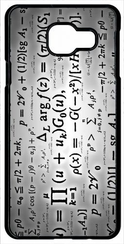 Coque pour smartphone - Calcul pi math fond argent - compatible avec samsung Galaxy A9 (2016) - Plastique - bord Noir