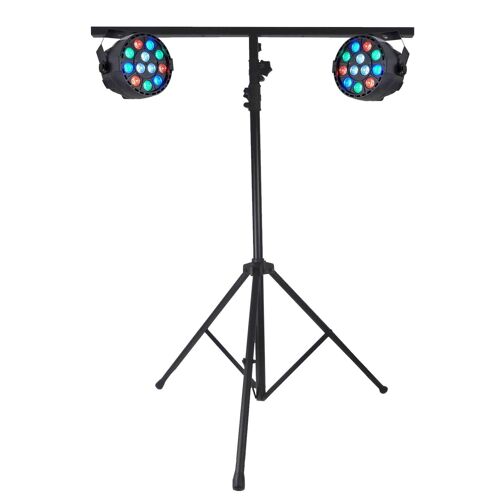 PROJECTEURS IBIZA A LED Pack Light 2 PAR MINI RGBW + Portique