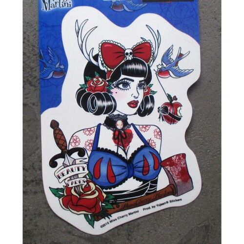 Sticker Blanche Neige Pin Up Tattoo Autocollant Rockabilly