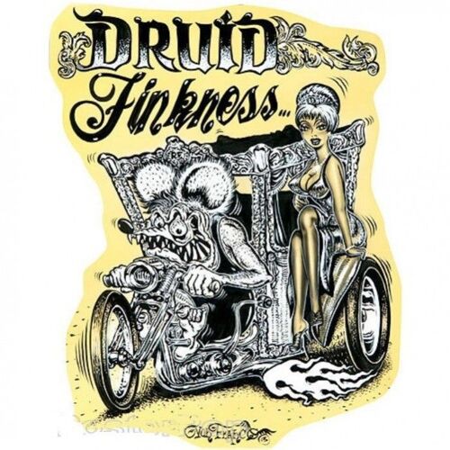 Sticker Rat Fink Druid Finkness Trike Et Pin Up Autocollant
