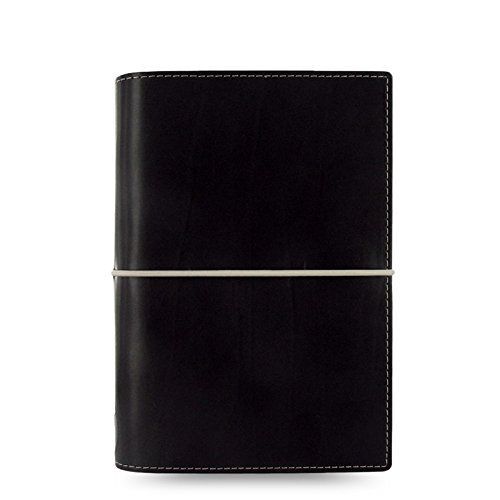 Filofax Domino Personal Organiser Elastic Closure For Refills 95x171mm Personal Black Ref 27802