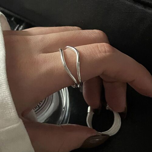 Xiyanike-Bagues Multicouches Pour Femmes Et Filles, Bijoux Minimalistes, Manchette De Luxe, Cadeau De Fête Pour Dames, Mode, Nouveau