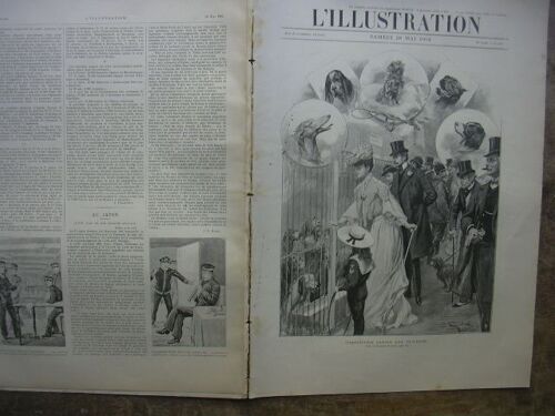 L'illustration Journal Universel N° 3196 - Gravures: L'exposition Canine Aux Tuileries Par Scott - Une Messe Papale À La Basilique De Saint-Pierre, S.S. Pie Sur Le Trône Pontifical, Entouré ...