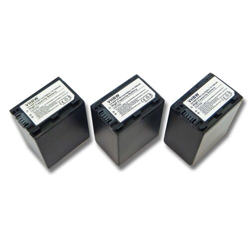 vhbw 3x batterie compatible avec Sony DCR-DVD106(E), DCR-DVD109(E), DCR-DVD110(E) caméra vidéo (3300mAh, 7,4V, Li-ion) avec puce d'information