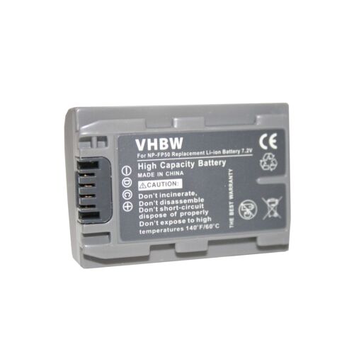 vhbw 1x Batterie compatible avec Sony DCR-DVD Serie DCR-DVD705, DCR-DVD705E, DCR-DVD755E, DCR-DVD755 caméra vidéo caméscope (600mAh, 7,2V, Li-ion)