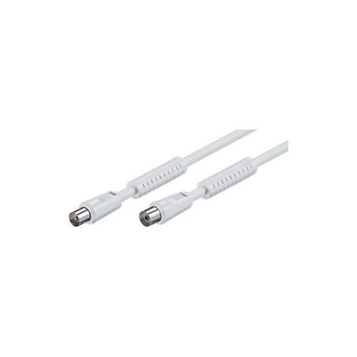 Goobay Antennen câble de raccordement [1x Antennenprise mâle 75 ? - 1x Antennenbuchse 75 ?] 5 m 85 dB avec Ferritk