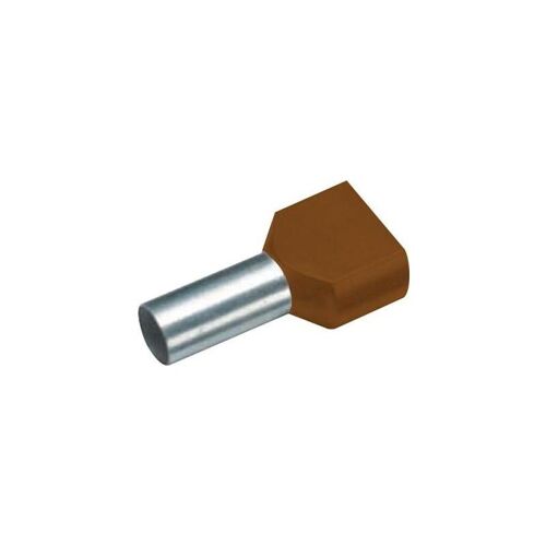 Embout Double D'extrémité De Cble Vogt Verbindungstechnik 470814d 10 Mm² 12 Mm Partiellement Isolé Marron 100 Pcs