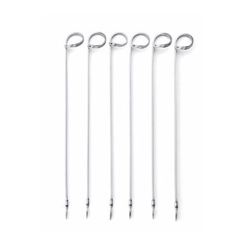 Brochettes Weber à 6 pièces, acier inoxydable