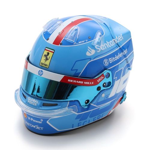 1/5 Looksmart - Casque Miniature Bell - Casque Miniature F1 Équipe Charles Leclerc Ferrari Hp N° 16 Miami Gp 2024