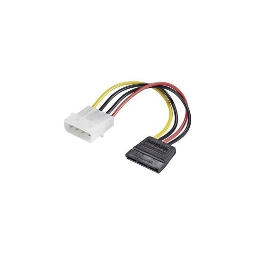 Renkforce Strom adaptateur [1x IDE-Strom-prise mâle 4pol. - 1x SATA-Strom-Buchse 15pol.] 0.15 m noir, Rot, jaune