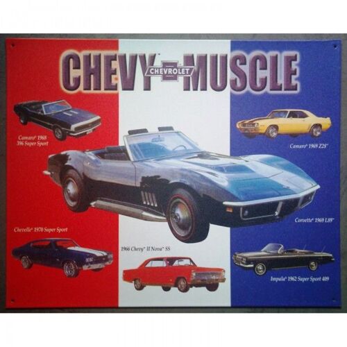 Plaque Chevrolet Chevy Muscle Cars Corvette Camaro Chevelle
