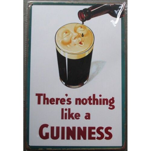 Plaque Nothing Like A Guinness 30cm Diner Biere Tole Pub