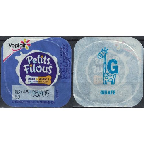 Opercule De Yaourth Yoplait Petits Filous G Girafe