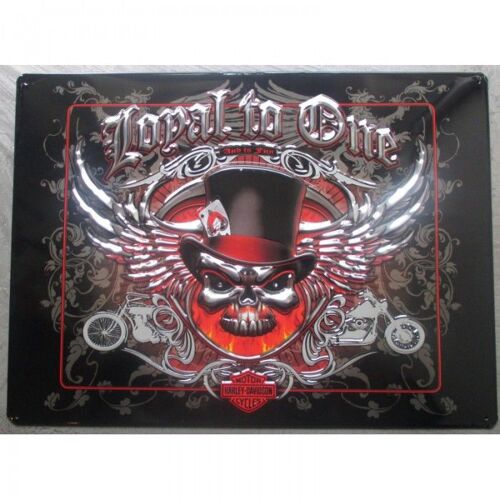 Plaque Harley Davidson Loyal To One Crane Chapeau Biker