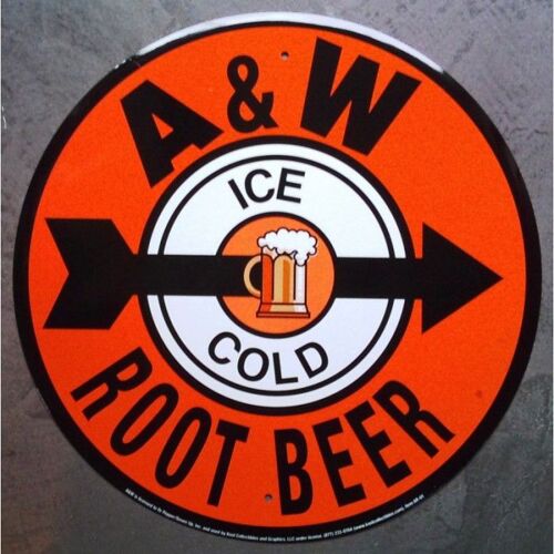 Plaque A & W Root Beertole Deco Biere Usa Deco Bar Pub Snack