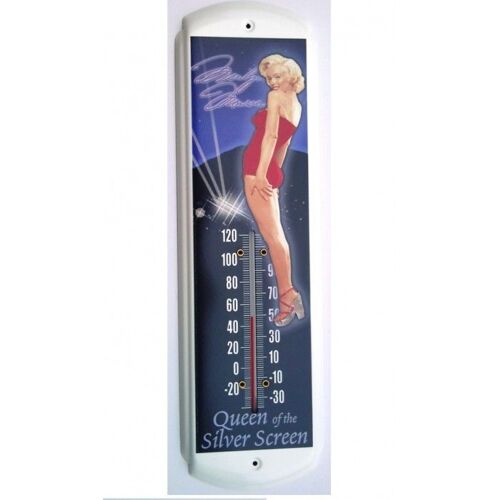 Thermometre Marilyn Monroe En Maillot Bain Rouge Tole Metal