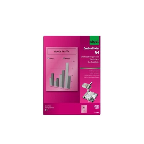 Sigel Laser Overhead-fleuret Overhead Folien A4 LF420 DIN A4 Transparent 50 St.
