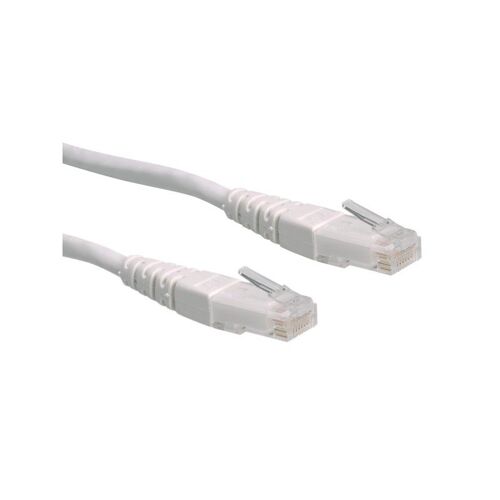 Roline - Cordon de raccordement - RJ-45 (M) pour RJ-45 (M) - 5 m - UTP - CAT 6e - moulé, bloqué - blanc