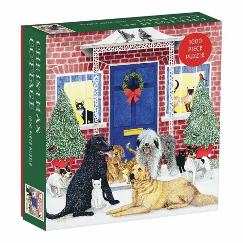 Christmas Cottage Square Boxed 1000 Piece Puzzle