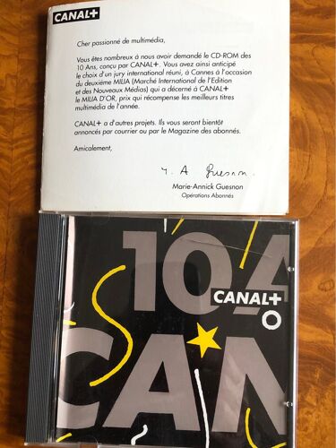 Vidéo C.D. 10 Ans De Canal +, Avec Petit Carton Explicatif 