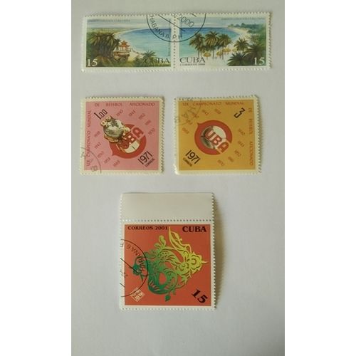 Lot 18 De 5 Timbres Cuba