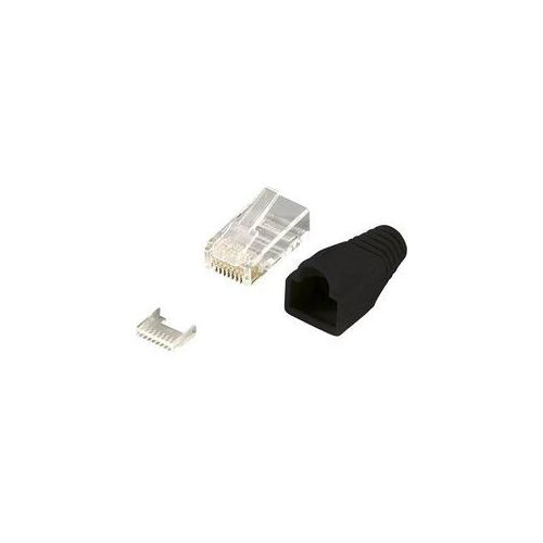 LogiLink RJ45-Steckverbinder CAT 6, ungeschirmt Stecker, gerade Pole: 8P8C MP0024 noir MP0024 1