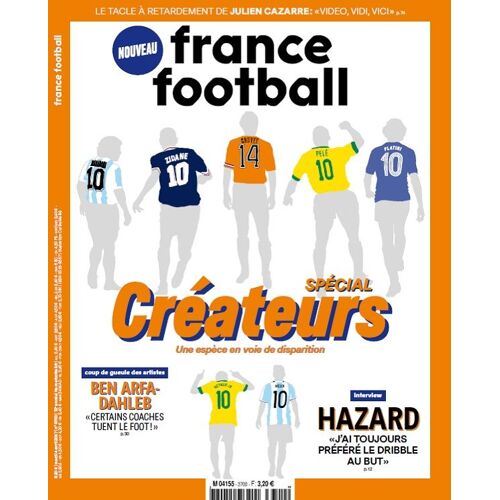 France Football N° 3700 - 4 Avril 2017 - Spécial Créateurs / Hazard / Ben Arfa-Dahleb