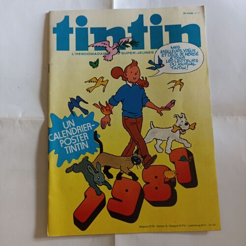 Tintin Édition Belge 36 Ème Année N 1 :1981