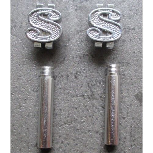 Loquets De Porte Dollar Chromé X2 Auto Universel Americain