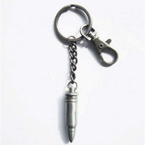 Porte Clé Balle De Pistolet En Metal Auto Moto Biker Motard