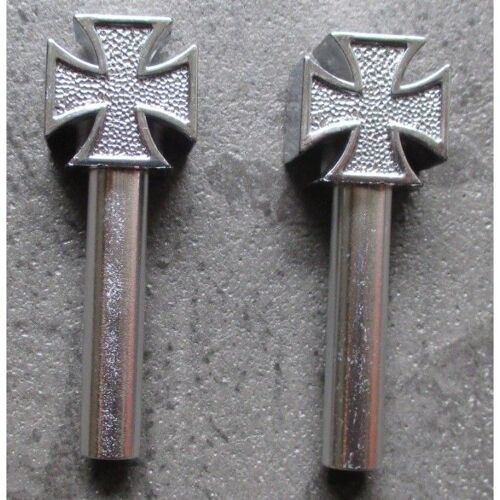 Loquets De Porte Croix De Malte Chromé X2 Auto Universel