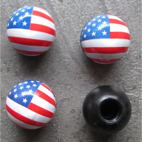Bouchon Valve De Roue (X4) Drapeau Usa Americain Auto Mot