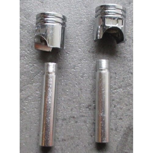 Loquets De Porte Piston Chromé (X2) Auto Universel