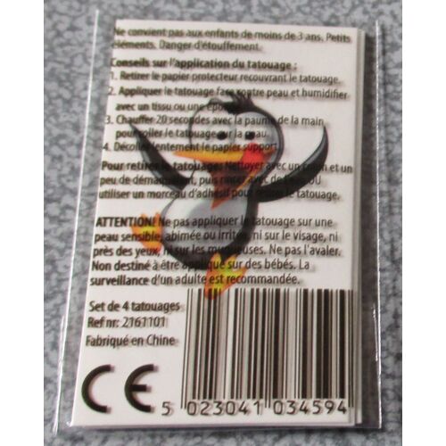 Sachet De 4 Tatoos Les P¿Tits Prods Du Jeu Intermarché Monopoly 2017 - Modèles Différents