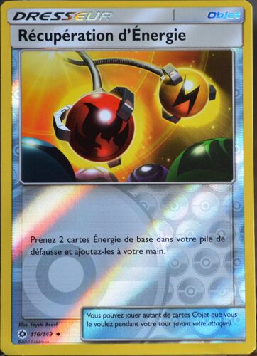 Carte Pokémon 116/149 Récupération D'énergie - Reverse Sm1 - Soleil Et Lune Neuf Fr