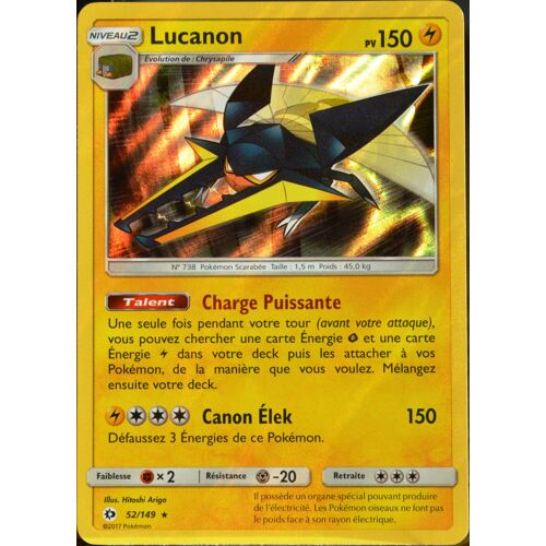 Carte Pokémon 52/149 Lucanon 150 Pv - Holo Sm1 - Soleil Et Lune Neuf Fr