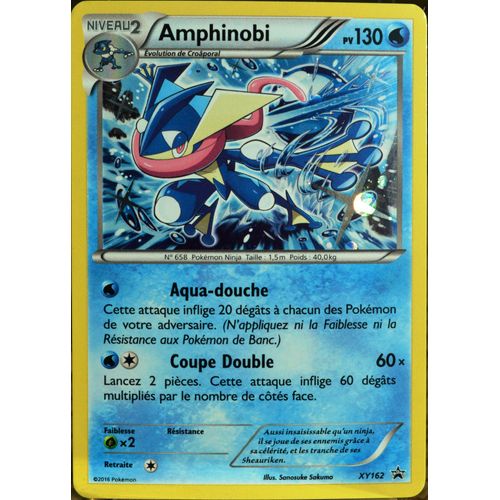 Carte Pokémon Amphinobi Holo - 130 Pv - Promo Xy162 Neuve - Fr