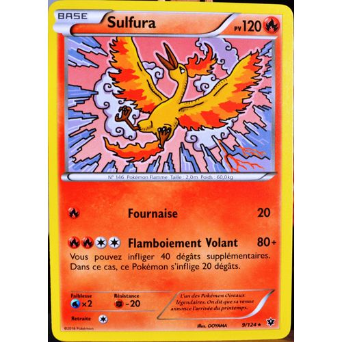 Carte Pokémon 9/124 Sulfura 120 Pv Xy - Impact Des Destins Neuf Fr
