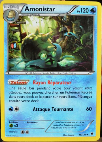 Carte Pokémon 18/124 Amonistar 120 Pv Xy - Impact Des Destins Neuf Fr