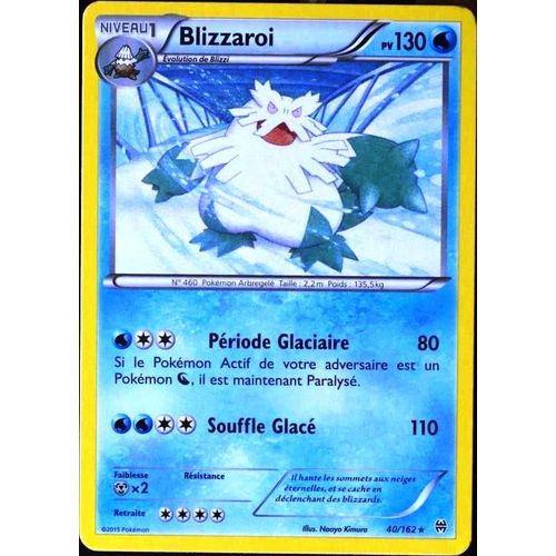 Carte Pokémon 40/162 Blizzaroi Xy08 - Impulsion Turbo Neuf Fr